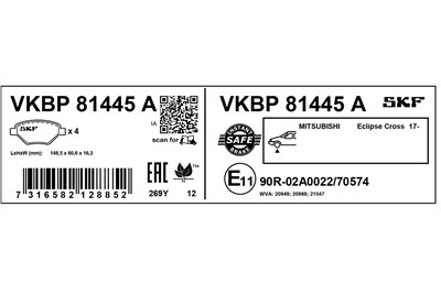 SKF VKBP 81445 A EAN: 7316582128852.