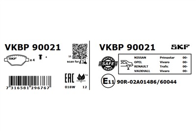 SKF VKBP 90021 EAN: 7316581296767.