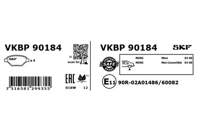 SKF VKBP 90184 EAN: 7316581299355.