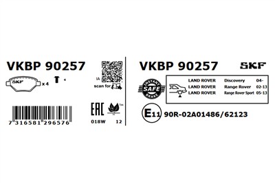 SKF VKBP 90257 EAN: 7316581296576.