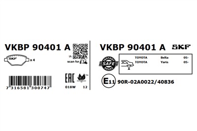 SKF VKBP 90401 A EAN: 7316581300747.