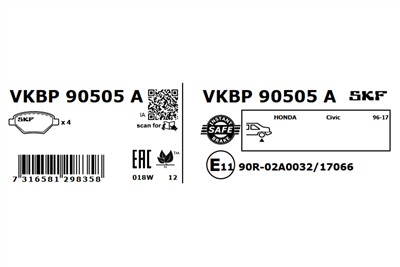 SKF VKBP 90505 A EAN: 7316581298358.