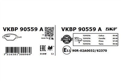 SKF VKBP 90559 A EAN: 7316581300969.
