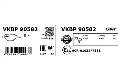 SKF VKBP 90582 EAN: 7316581299935.