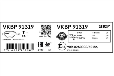 SKF VKBP 91319 EAN: 7316582107987.
