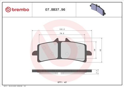 BREMBO 07BB3796 EAN: 8020584632727.