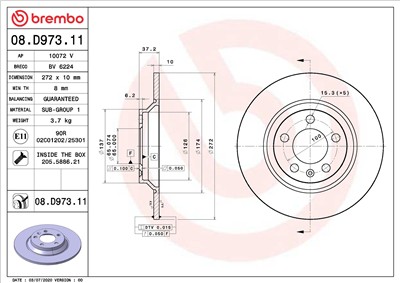 BREMBO 08.D973.11 EAN: 8020584313008.