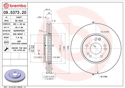BREMBO 09.5373.20 EAN: 8020584537329.