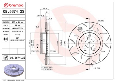 BREMBO 09.5674.2S EAN: 8020584348383.