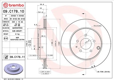 BREMBO 09.C178.11 EAN: 8020584224878.
