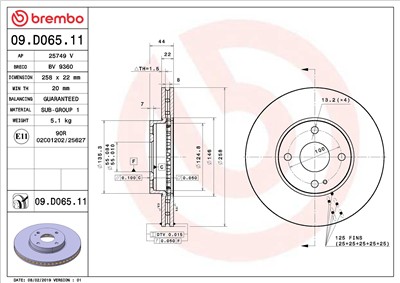 BREMBO 09.D065.11 EAN: 8020584236222.