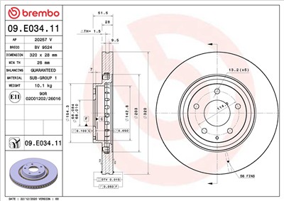 BREMBO 09.E034.11 EAN: 8020584313459.