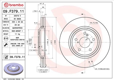 BREMBO 09.F379.11 EAN: 8020584342619.