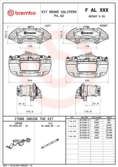 BREMBO F AL D12 EAN: 8020584548066.