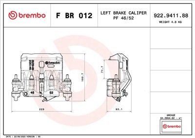 BREMBO F BR 012 EAN: 8020584548165.