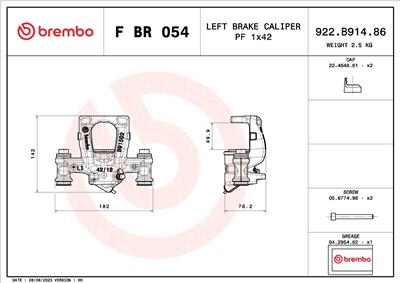 BREMBO F BR 054 EAN: 8020584548622.