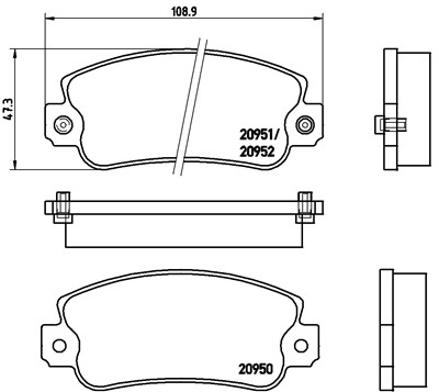 BREMBO P 23 013 Číslo výrobce: 20950. EAN: 8020584050835.
