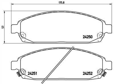 BREMBO P 37 010 Číslo výrobce: 24250. EAN: 8020584060896.