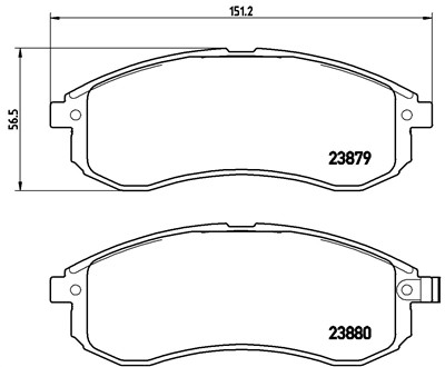 BREMBO P 54 033 Číslo výrobce: 23879. EAN: 8020584054802.