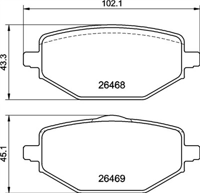 BREMBO P 68 076 Číslo výrobce: 26468. EAN: 8020584125779.