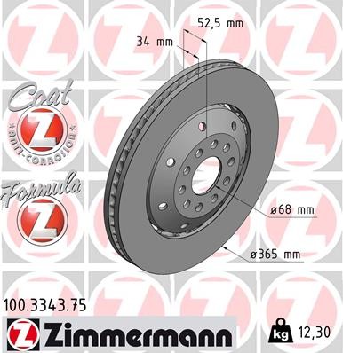 ZIMMERMANN 100.3343.75 EAN: 4250238745945.
