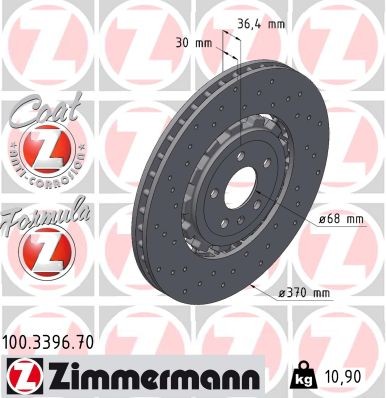 ZIMMERMANN 100.3396.70 EAN: 4250238784180.
