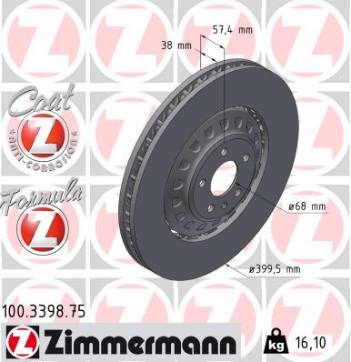 ZIMMERMANN 100.3398.75 EAN: 4250238786603.