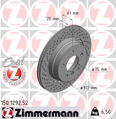 ZIMMERMANN 150.1292.52 EAN: 4250238750512.