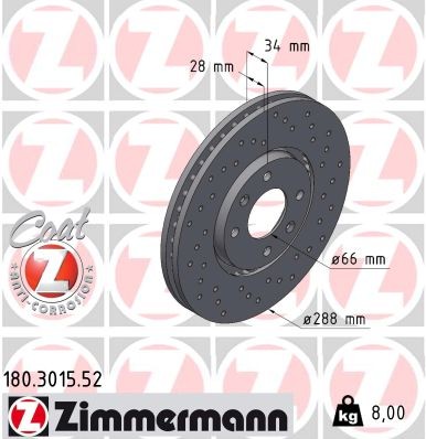 ZIMMERMANN 180.3015.52 EAN: 4250238749028.
