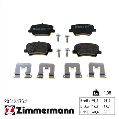 ZIMMERMANN 20510.175.2 Číslo výrobce: 20510. EAN: 4250238785040.