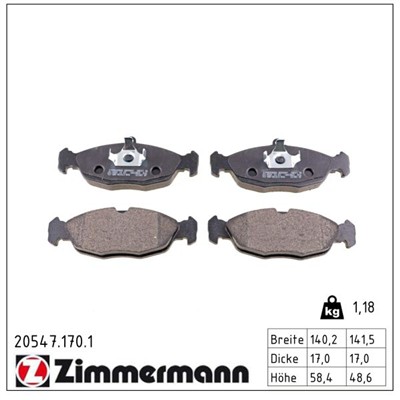 ZIMMERMANN 20547.170.1 Číslo výrobce: 20547. EAN: 4250238729372.