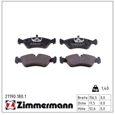 ZIMMERMANN 21190.180.1 Číslo výrobce: 21190. EAN: 4250238733935.