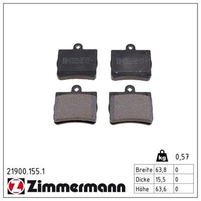 ZIMMERMANN 21900.155.1 Číslo výrobce: 21900. EAN: 4250238736370.