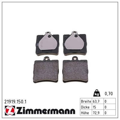 ZIMMERMANN 21919.150.1 Číslo výrobce: 21919. EAN: 4250238736424.