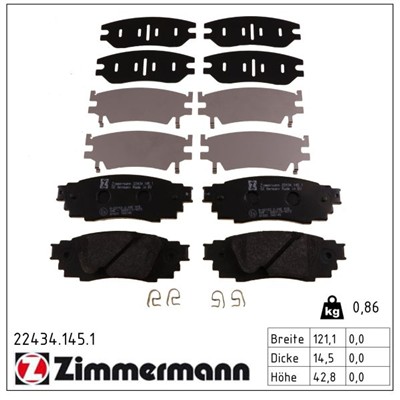 ZIMMERMANN 22434.145.1 Číslo výrobce: 22434. EAN: 4250238780304.