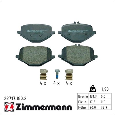 ZIMMERMANN 22717.180.2 Číslo výrobce: 22717. EAN: 4250238788249.