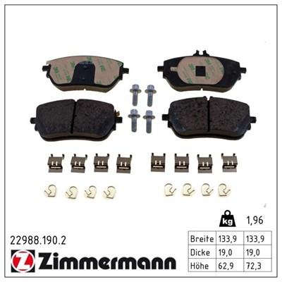 ZIMMERMANN 22988.190.2 Číslo výrobce: 22988. EAN: 4250238784289.