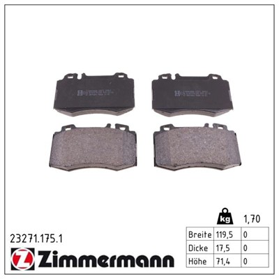 ZIMMERMANN 23271.175.1 Číslo výrobce: 23271. EAN: 4250238737667.