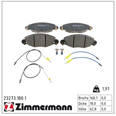 ZIMMERMANN 23273.180.1 Číslo výrobce: 23273. EAN: 4250238737704.