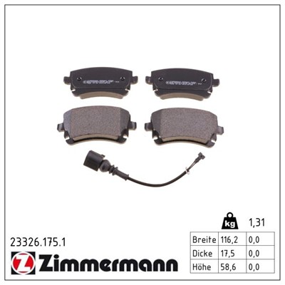 ZIMMERMANN 23326.175.1 Číslo výrobce: 23326. EAN: 4250238737902.