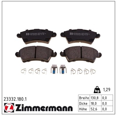 ZIMMERMANN 23332.180.1 Číslo výrobce: 23332. EAN: 4250238737926.