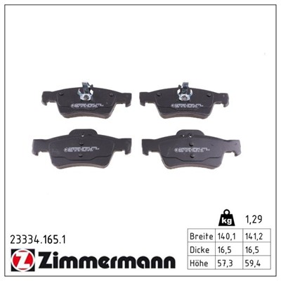 ZIMMERMANN 23334.165.1 Číslo výrobce: 23334. EAN: 4250238737940.