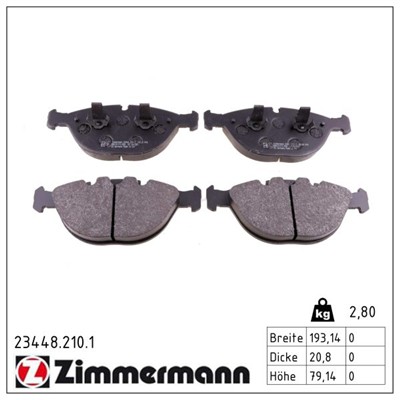 ZIMMERMANN 23448.210.1 Číslo výrobce: 23448. EAN: 4250238761501.