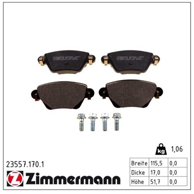 ZIMMERMANN 23557.170.1 Číslo výrobce: 23557. EAN: 4250238738749.