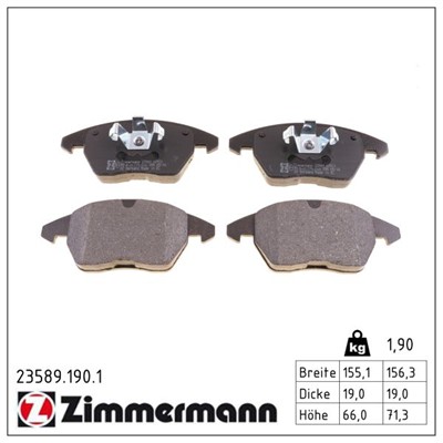 ZIMMERMANN 23589.190.1 Číslo výrobce: 23589. EAN: 4250238738879.