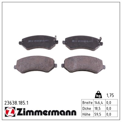 ZIMMERMANN 23638.185.1 Číslo výrobce: 23638. EAN: 4250238739050.