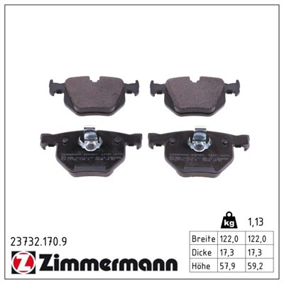 ZIMMERMANN 23732.170.9 Číslo výrobce: 23732. EAN: 4250238745457.