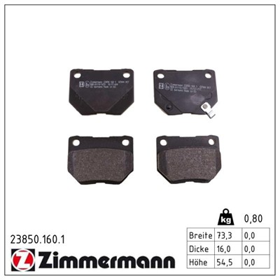 ZIMMERMANN 23850.160.1 Číslo výrobce: 23850. EAN: 4250238739739.