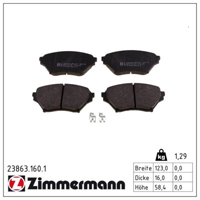 ZIMMERMANN 23863.160.1 Číslo výrobce: 23696. EAN: 4250238739746.