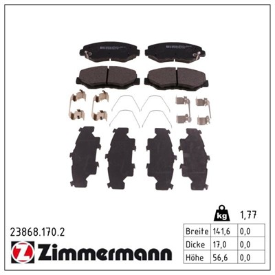 ZIMMERMANN 23868.170.2 Číslo výrobce: 23868. EAN: 4250238760641.